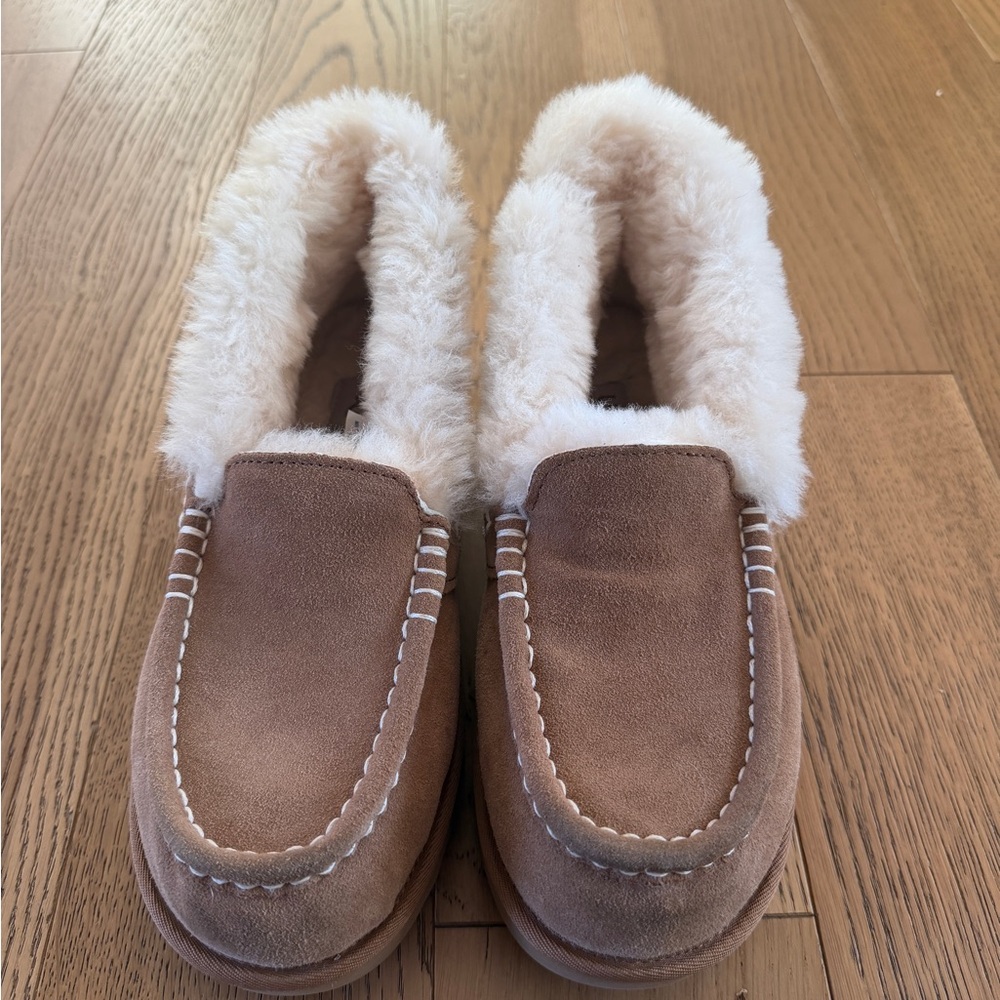 New UGG Ansley Parc Chestnut Suede Platfoem